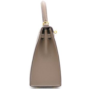 Etoupe Epsom Leather Gold Hardware Kelly 25 Bag