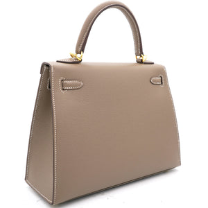 Etoupe Epsom Leather Gold Hardware Kelly 25 Bag