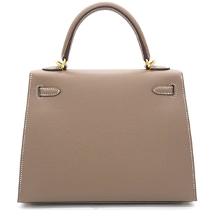 Etoupe Epsom Leather Gold Hardware Kelly 25 Bag