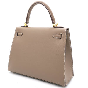 Etoupe Epsom Leather Gold Hardware Kelly 25 Bag