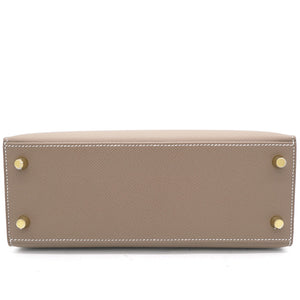 Etoupe Epsom Leather Gold Hardware Kelly 25 Bag