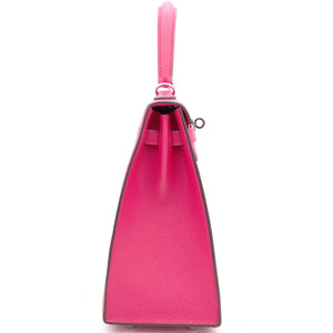 Pink Epsom Leather Palladium Hardware Kelly 25 Bag
