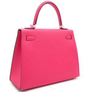 Pink Epsom Leather Palladium Hardware Kelly 25 Bag
