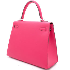 Pink Epsom Leather Palladium Hardware Kelly 25 Bag