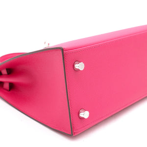 Pink Epsom Leather Palladium Hardware Kelly 25 Bag