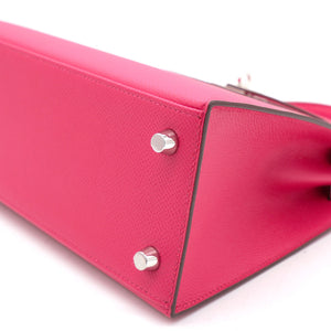 Pink Epsom Leather Palladium Hardware Kelly 25 Bag