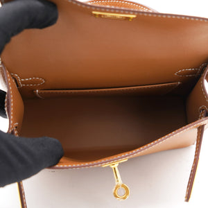 Gold Epsom Leather Gold Hardware Mini II Kelly Bag