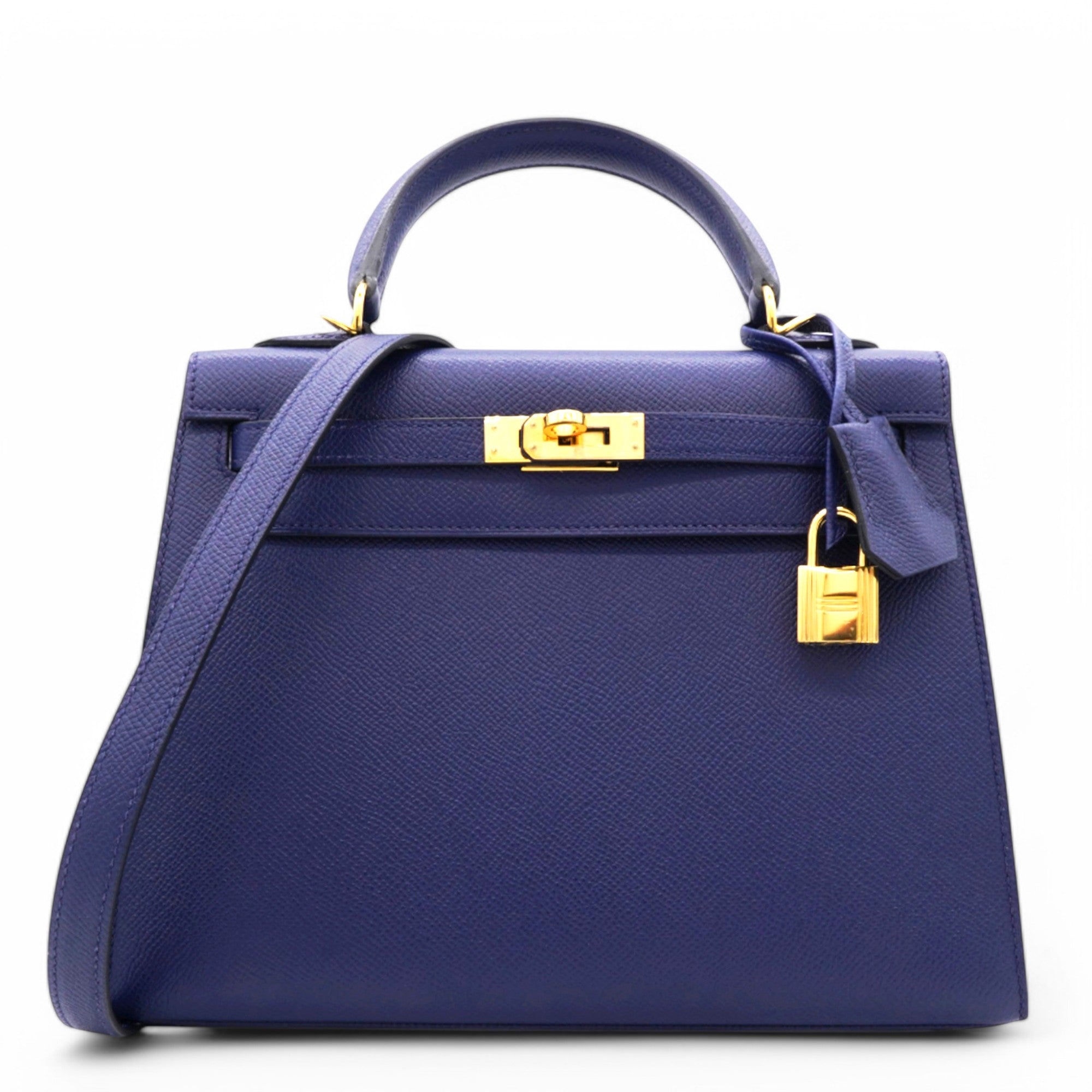 Epsom Kelly Sellier 25 Bleu Saphir
