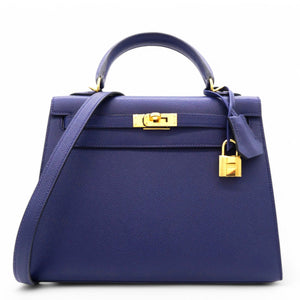 Epsom Kelly Sellier 25 Bleu Saphir
