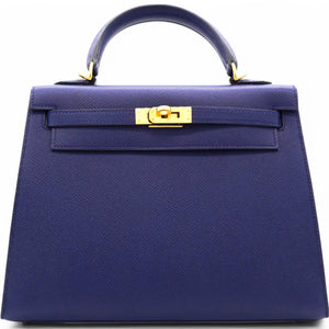 Epsom Kelly Sellier 25 Bleu Saphir