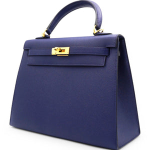 Epsom Kelly Sellier 25 Bleu Saphir