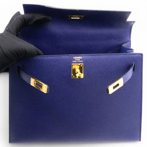 Epsom Kelly Sellier 25 Bleu Saphir