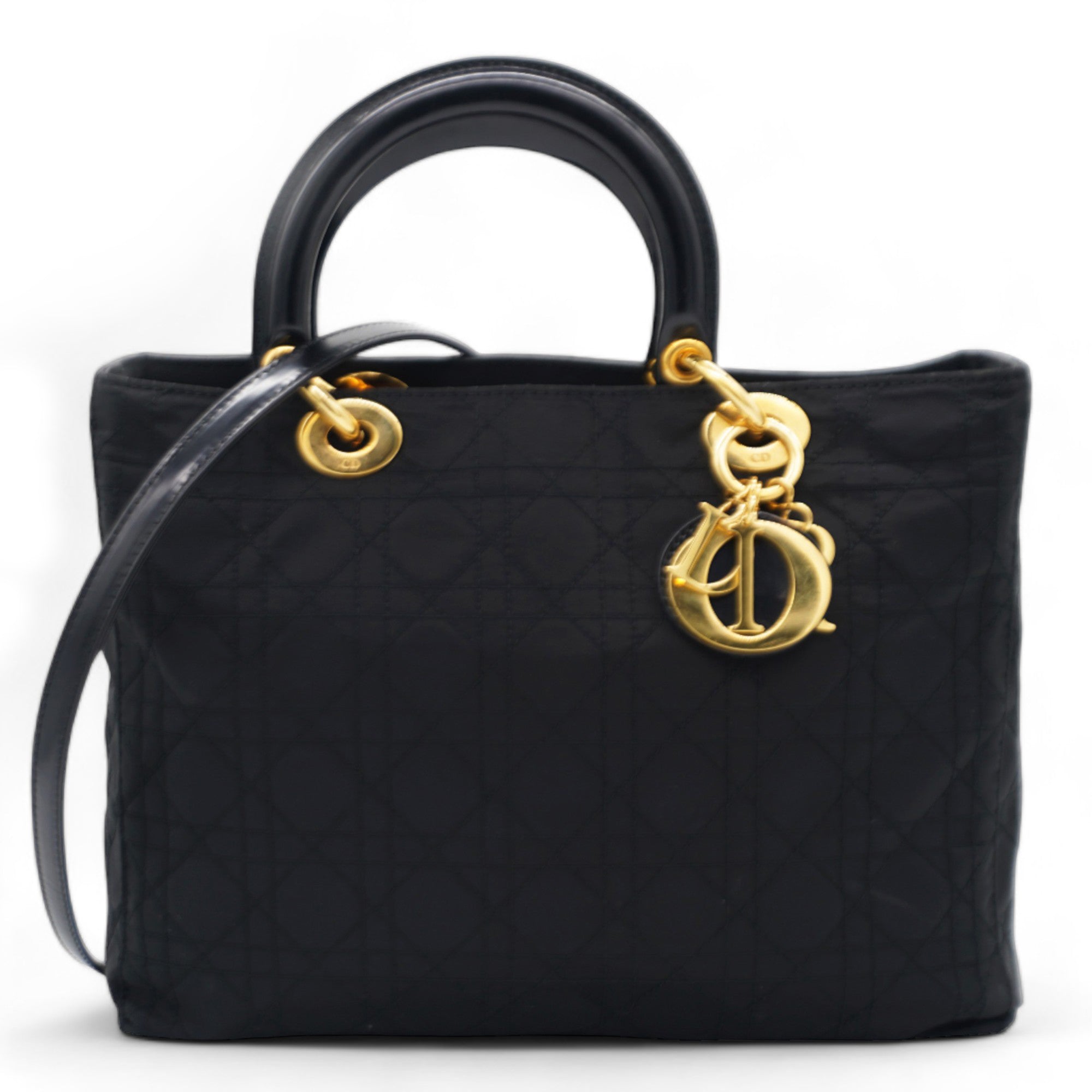 Nylon Cannage Lady Dior Black