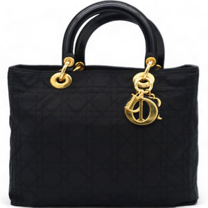 Nylon Cannage Lady Dior Black