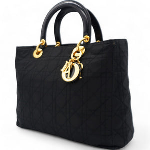 Nylon Cannage Lady Dior Black