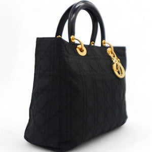 Nylon Cannage Lady Dior Black