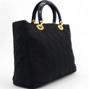 Nylon Cannage Lady Dior Black