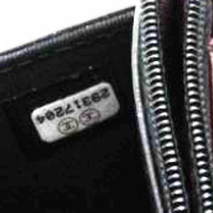 Lambskin Quilted Wallet On Chain WOC Black Microchip