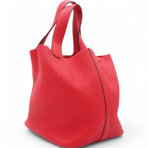 Taurillon Clemence Picotin Lock 22 MM Rouge Casaque