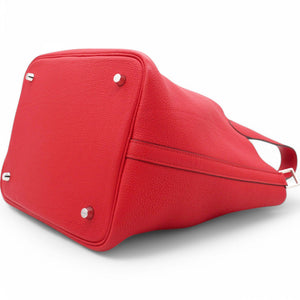 Taurillon Clemence Picotin Lock 22 MM Rouge Casaque