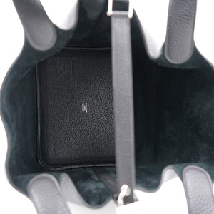 Black Taurillon Clemence Leather Picotin Lock 22 Bag