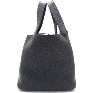 Black Taurillon Clemence Leather Picotin Lock 22 Bag