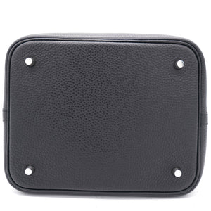 Black Taurillon Clemence Leather Picotin Lock 22 Bag