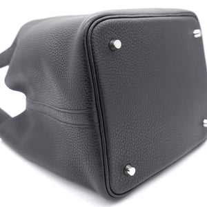 Black Taurillon Clemence Leather Picotin Lock 22 Bag