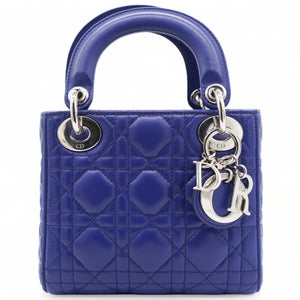 Mini Lady Dior Blue Lambskin