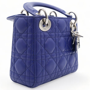 Mini Lady Dior Blue Lambskin