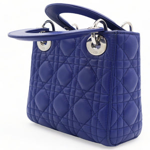 Mini Lady Dior Blue Lambskin