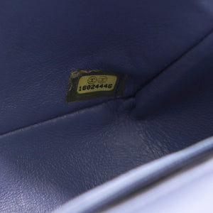 Grey Classic Patent Leather Rectangular Mini Flap Bag