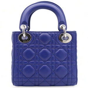 Mini Lady Dior Blue Lambskin