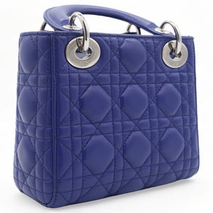 Mini Lady Dior Blue Lambskin