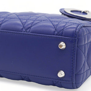 Mini Lady Dior Blue Lambskin