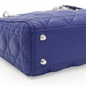 Mini Lady Dior Blue Lambskin