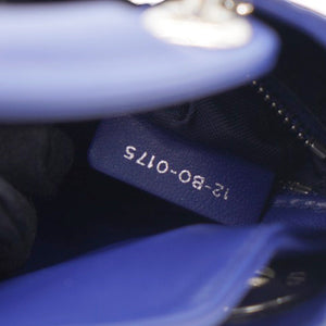 Mini Lady Dior Blue Lambskin