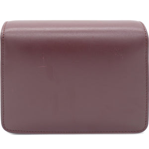 Smooth Calfskin Small Classic Box Flap Burgundy