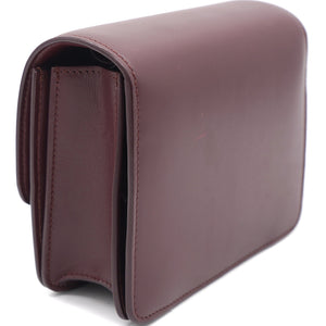 Smooth Calfskin Small Classic Box Flap Burgundy