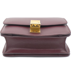 Smooth Calfskin Small Classic Box Flap Burgundy