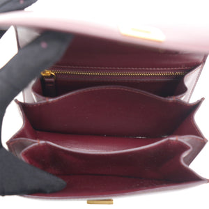 Smooth Calfskin Small Classic Box Flap Burgundy