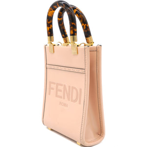 Pink Leather Mini Sunshine Tote