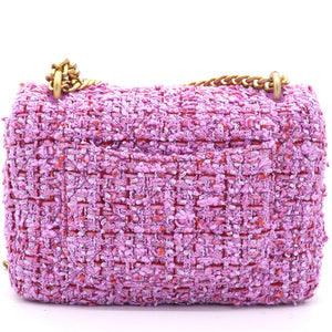 Pink Tweed Classic Flap Square