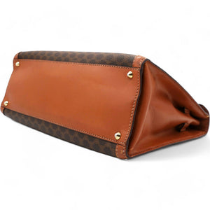Vintage Leather Handbag In Brown