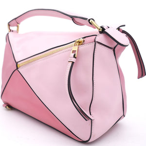 Calfskin Medium Puzzle Bag Pink