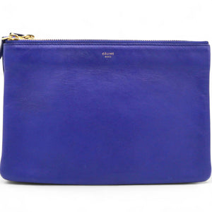 Lambskin Trio Crossbody Bag Violet Blue