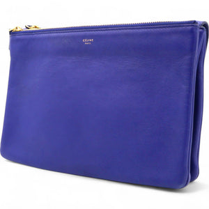 Lambskin Trio Crossbody Bag Violet Blue