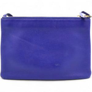 Lambskin Trio Crossbody Bag Violet Blue