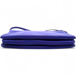 Lambskin Trio Crossbody Bag Violet Blue