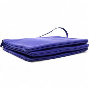 Lambskin Trio Crossbody Bag Violet Blue